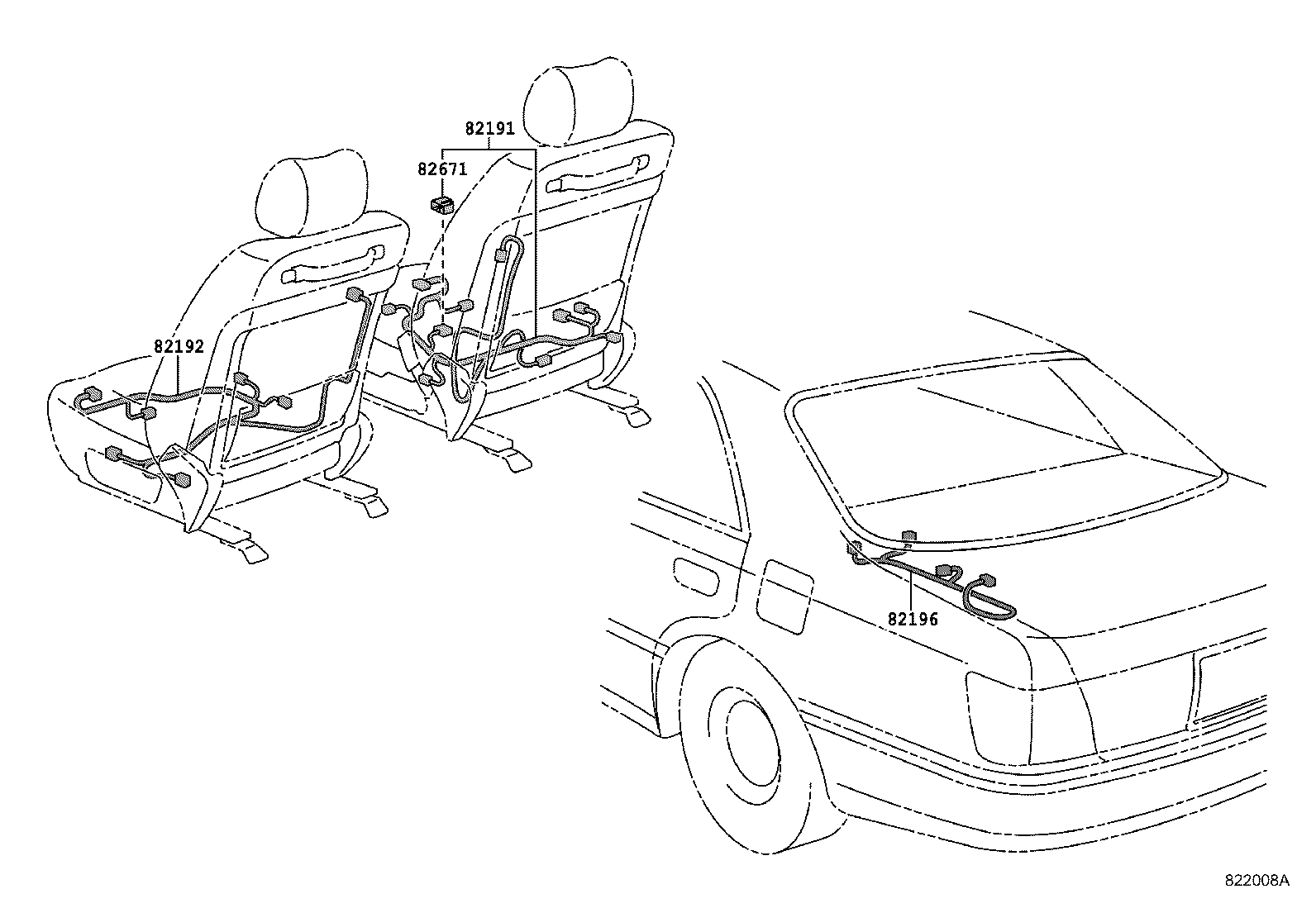 82122-30730 WIRE, ENGINE, NO.2 product image