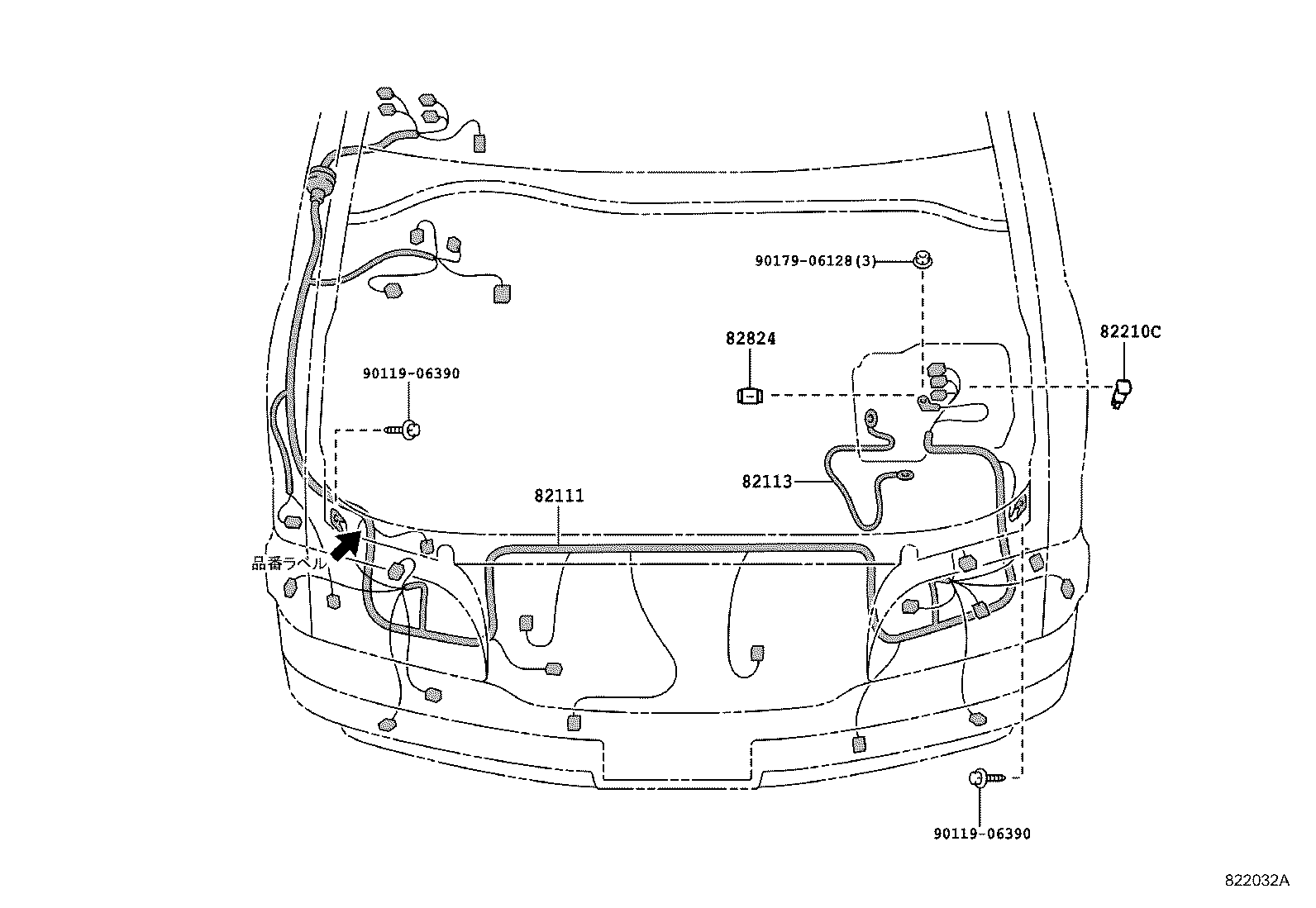 82124-30170 WIRE, ENGINE, NO.4 product image
