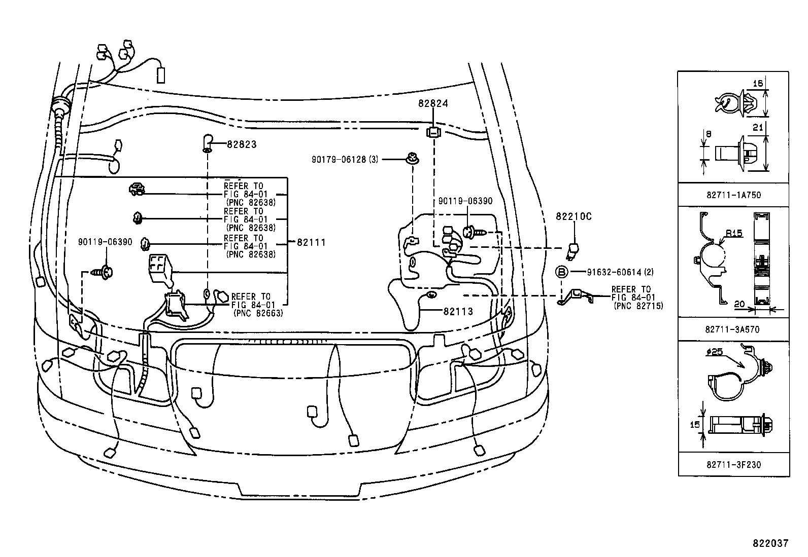 82122-30510 WIRE, ENGINE, NO.2 product image