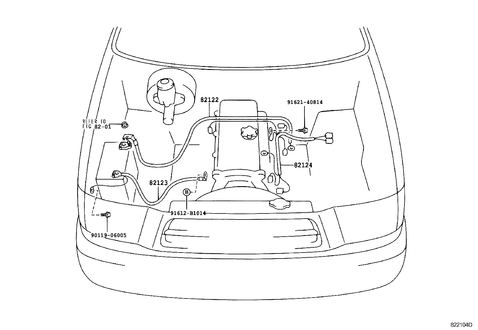 82122-0B170 WIRE, ENGINE, NO.2 product image
