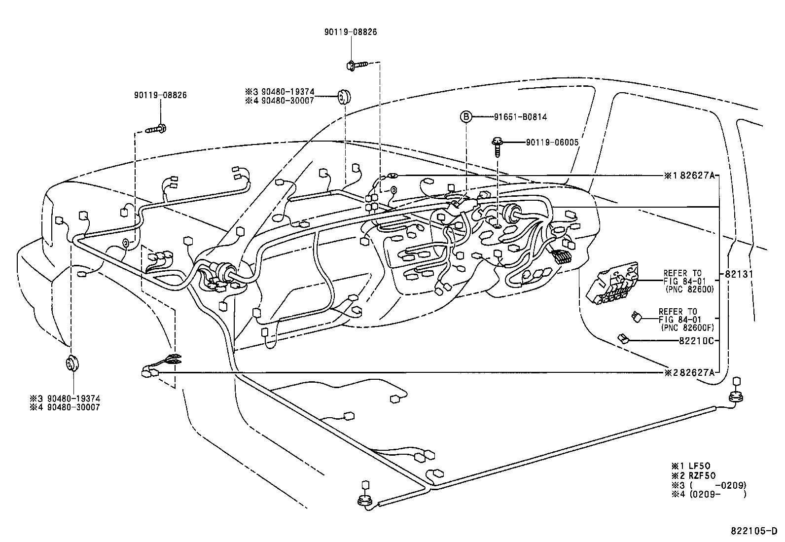 82122-0B170 WIRE, ENGINE, NO.2 product image