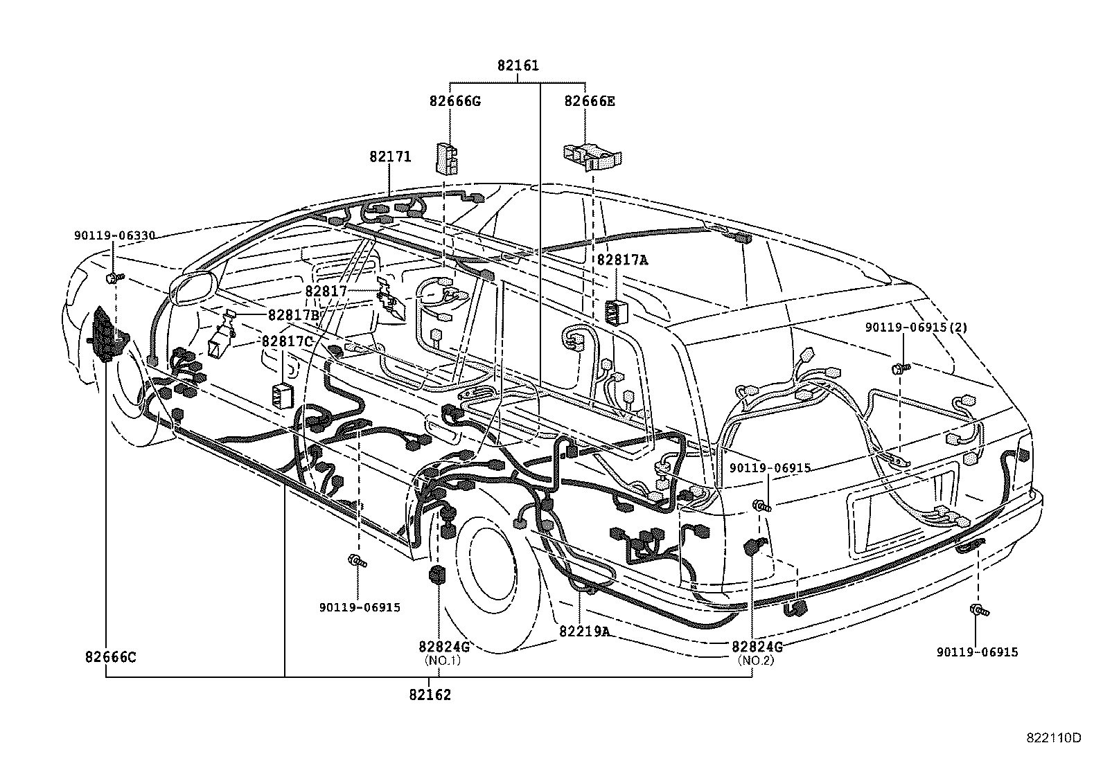 82122-30730 WIRE, ENGINE, NO.2 product image
