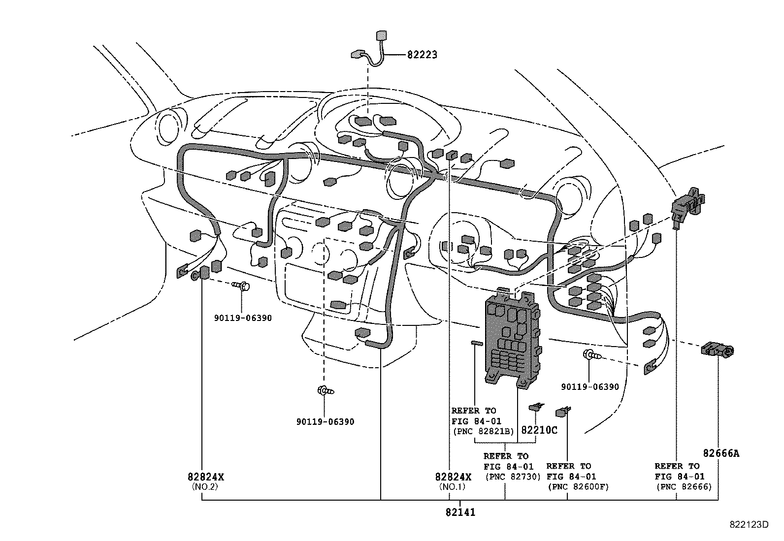 82153-52170 WIRE, REAR DOOR, NO.1 product image