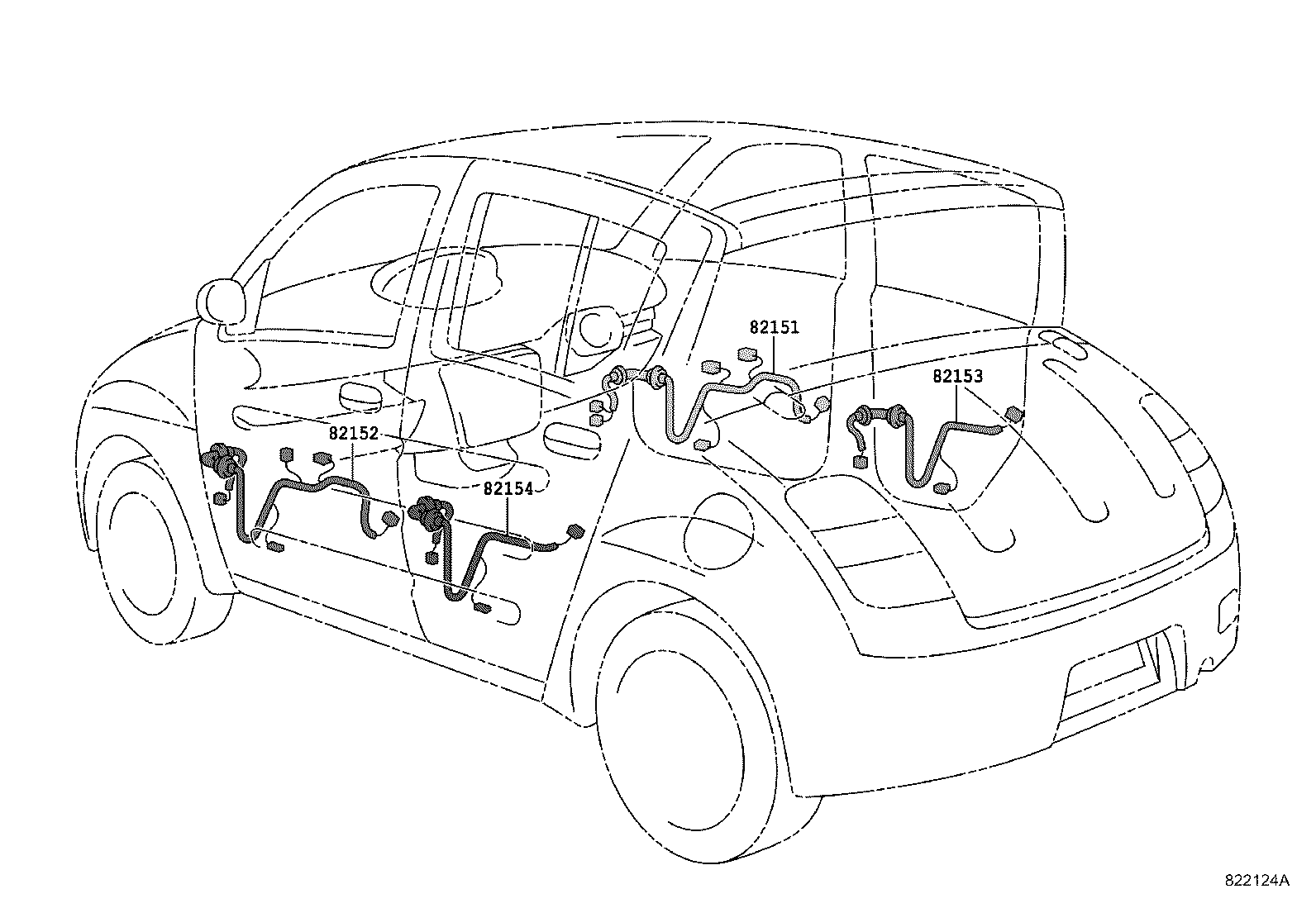 82153-52170 WIRE, REAR DOOR, NO.1 product image