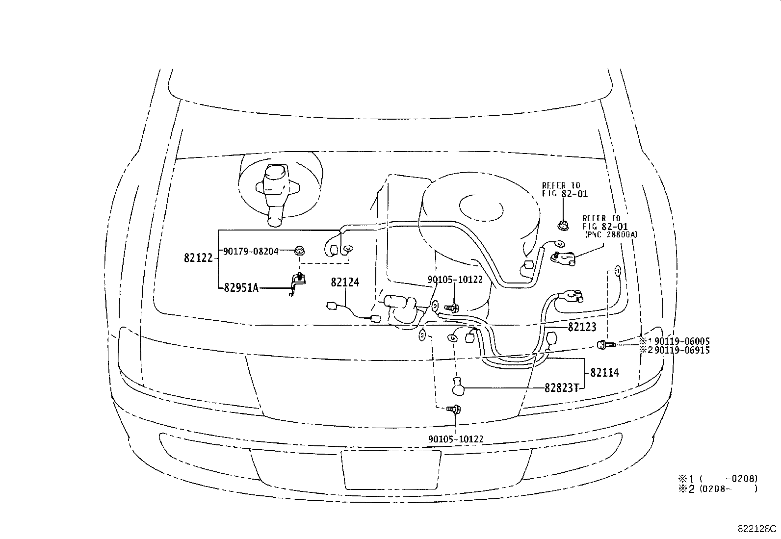 82124-0B050 WIRE, ENGINE, NO.4 product image