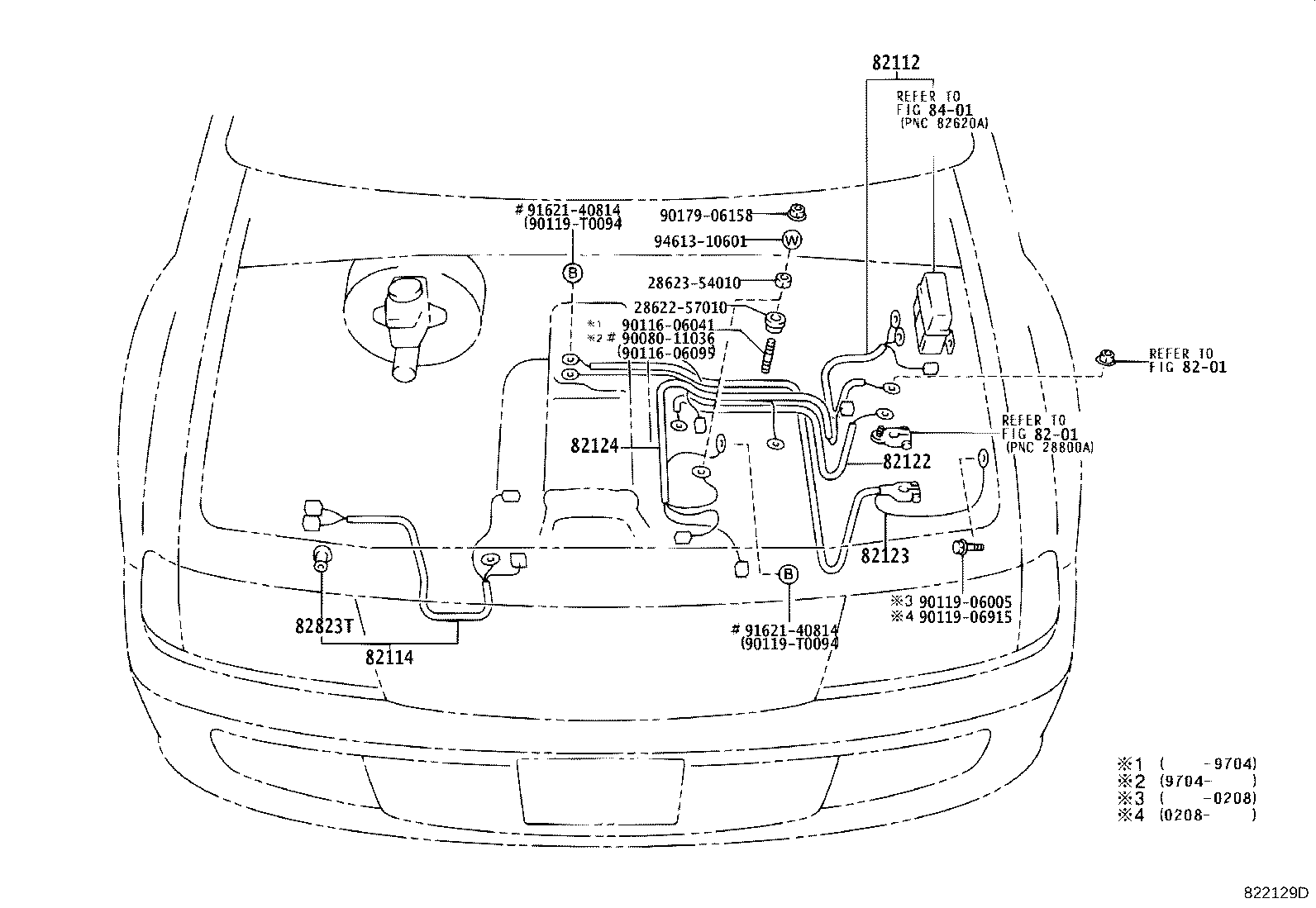82124-0B050 WIRE, ENGINE, NO.4 product image