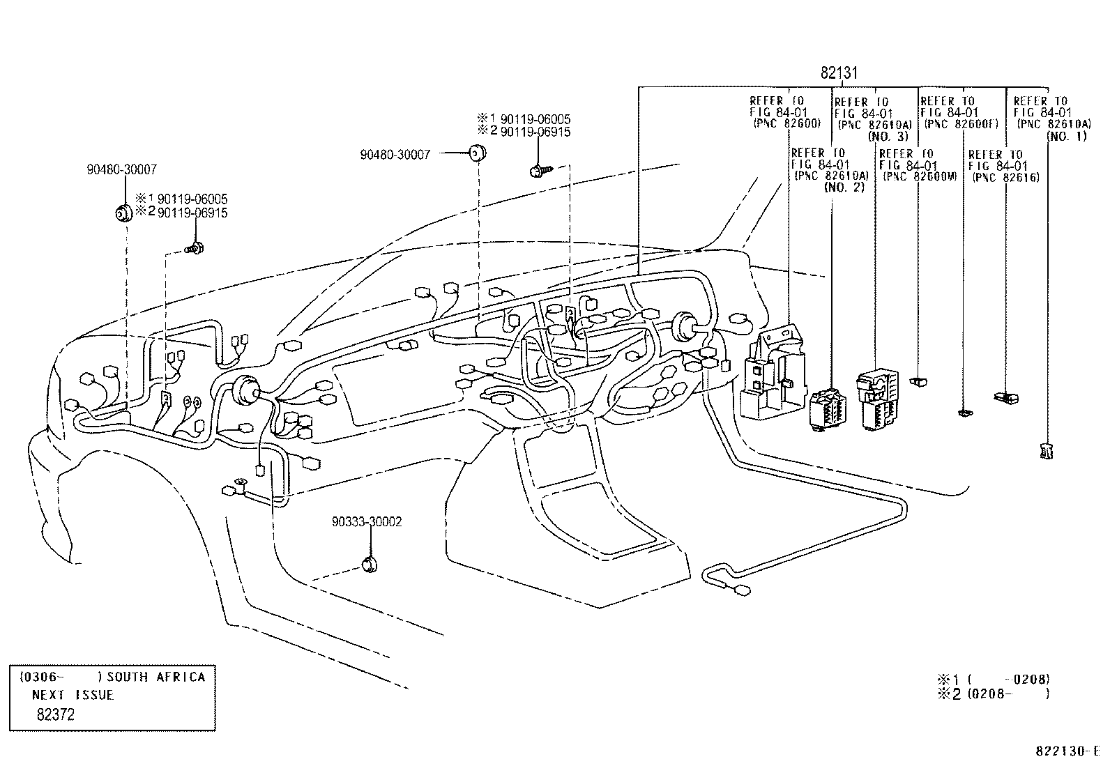 82124-0B050 WIRE, ENGINE, NO.4 product image