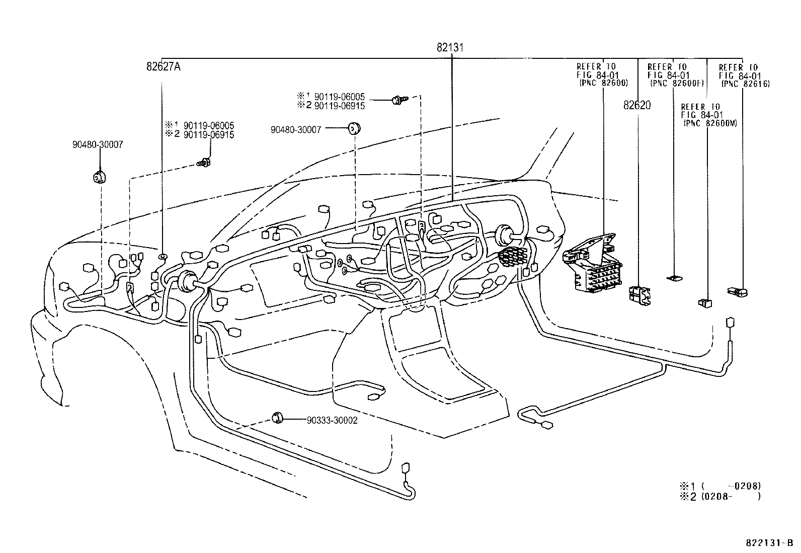 82124-0B050 WIRE, ENGINE, NO.4 product image
