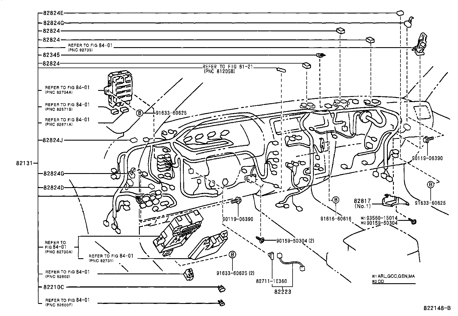 82124-60050 WIRE, ENGINE, NO.4 product image