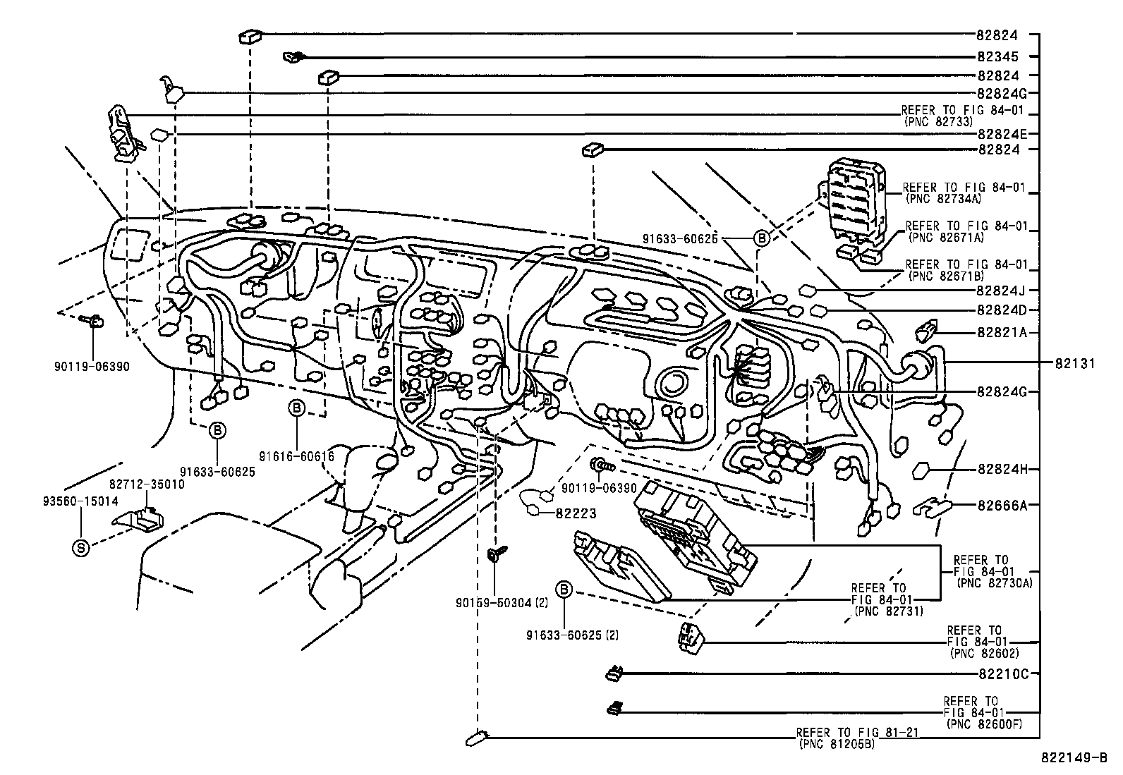 82124-60050 WIRE, ENGINE, NO.4 product image