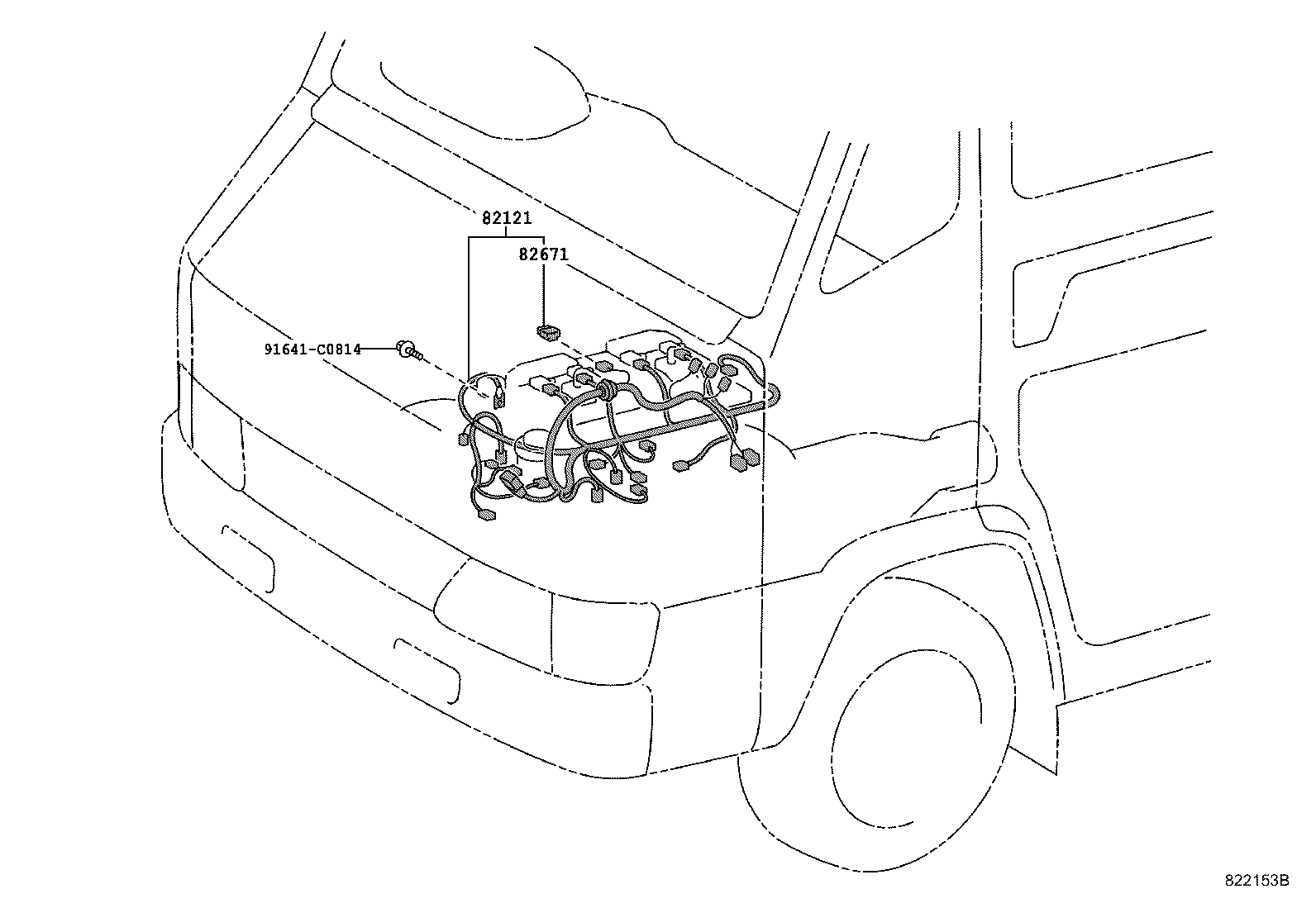 82151-37201 WIRE, FRONT DOOR, RH product image