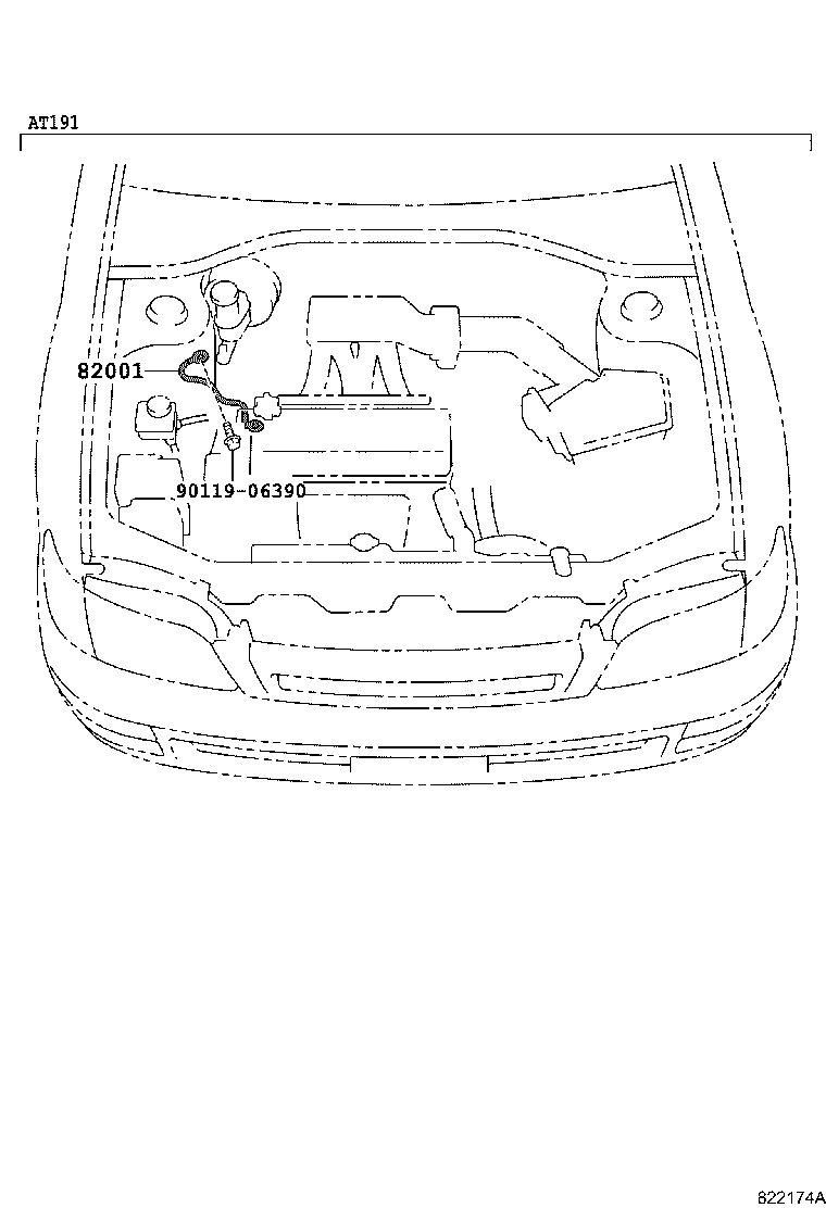 82151-21010 WIRE, FRONT DOOR, RH product image