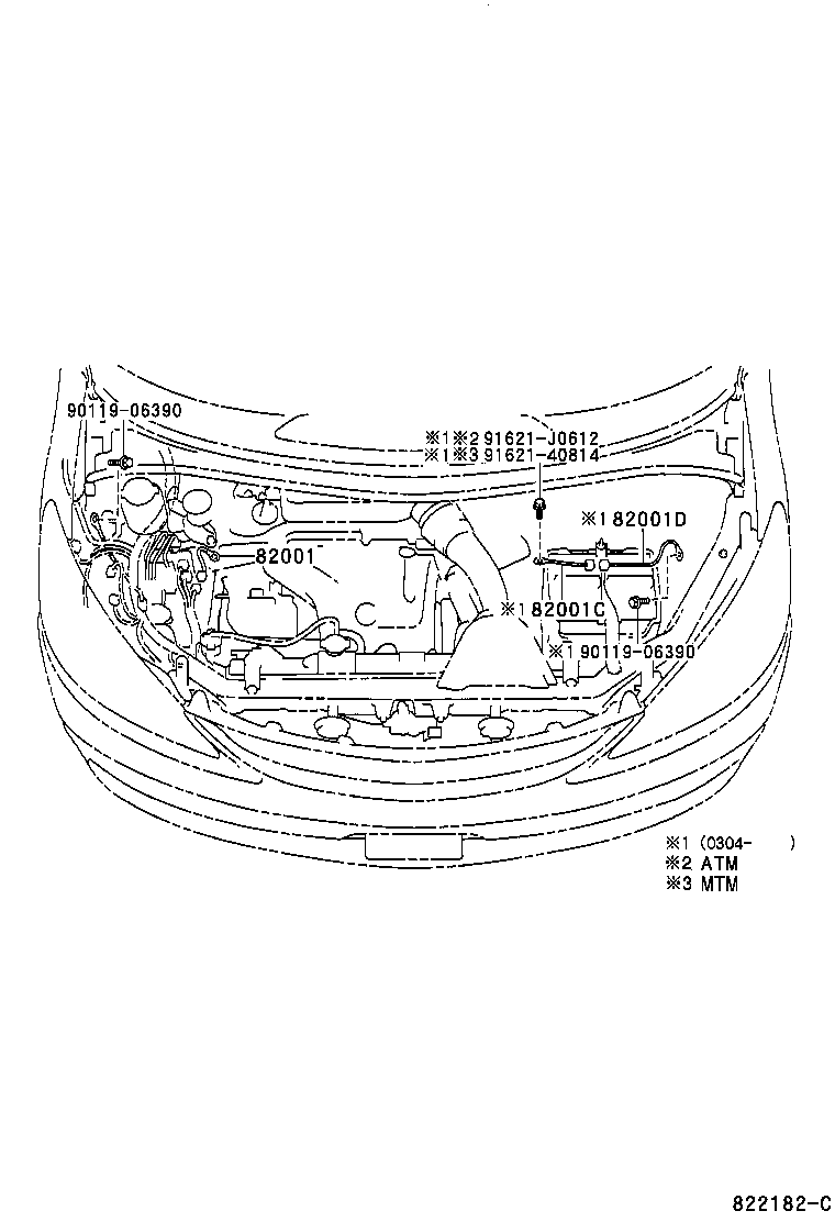 82114-28010 WIRE, ENGINE ROOM, NO.4 product image