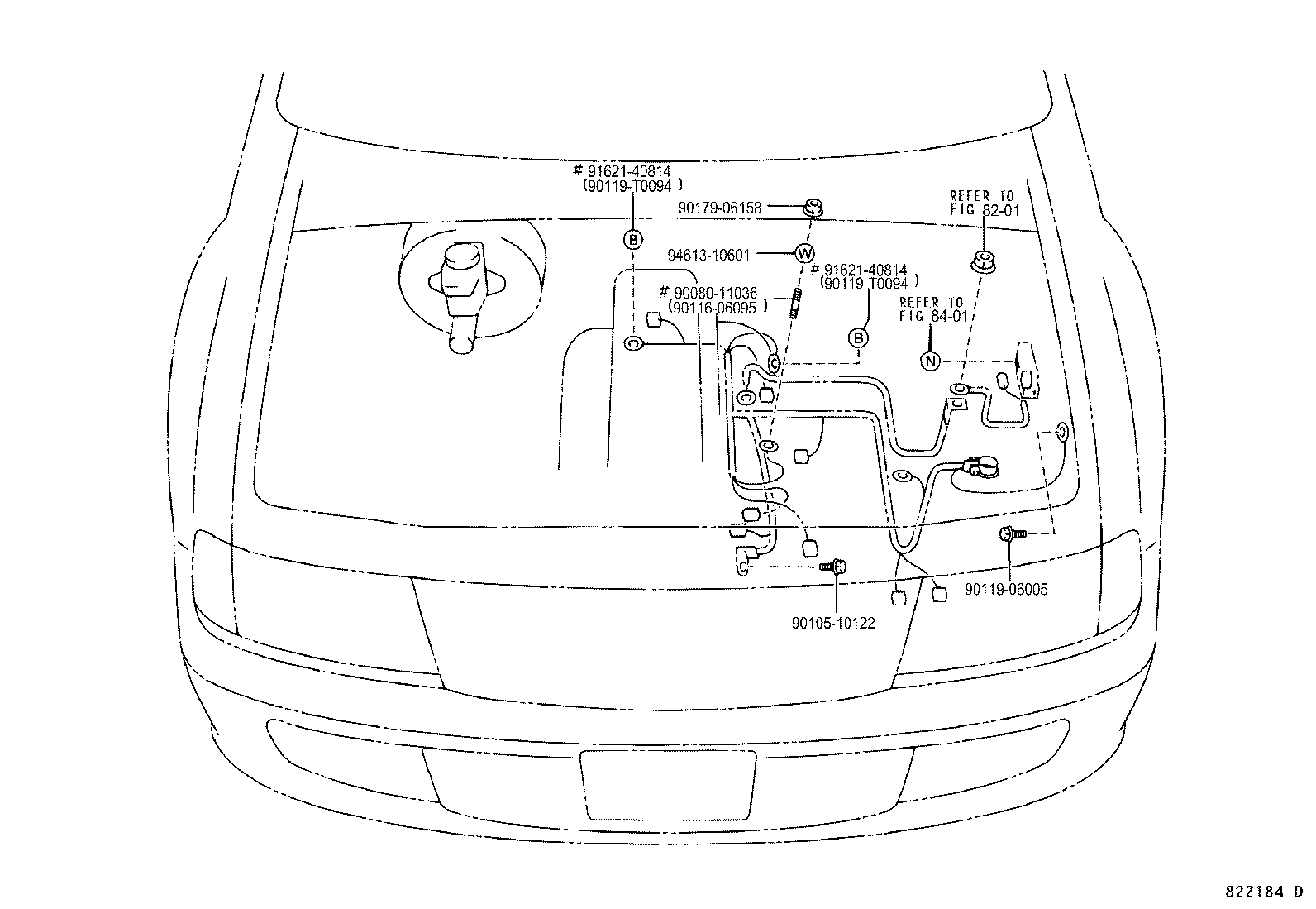 82124-0B050 WIRE, ENGINE, NO.4 product image