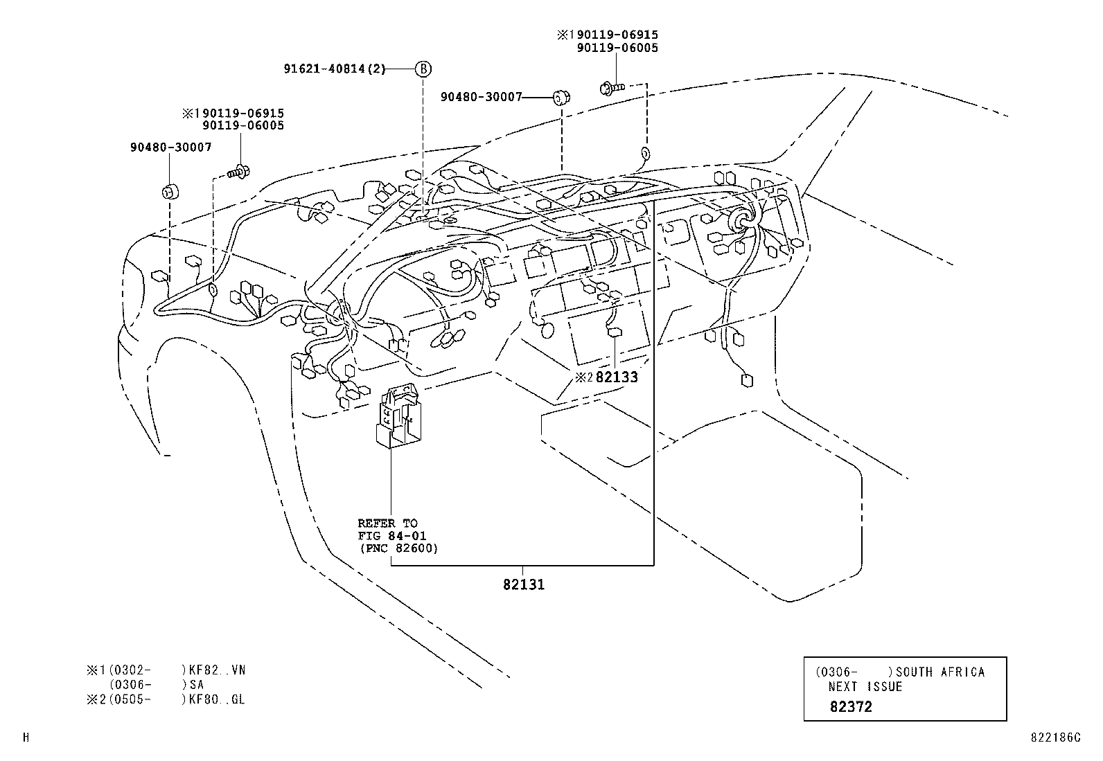 82124-0B050 WIRE, ENGINE, NO.4 product image