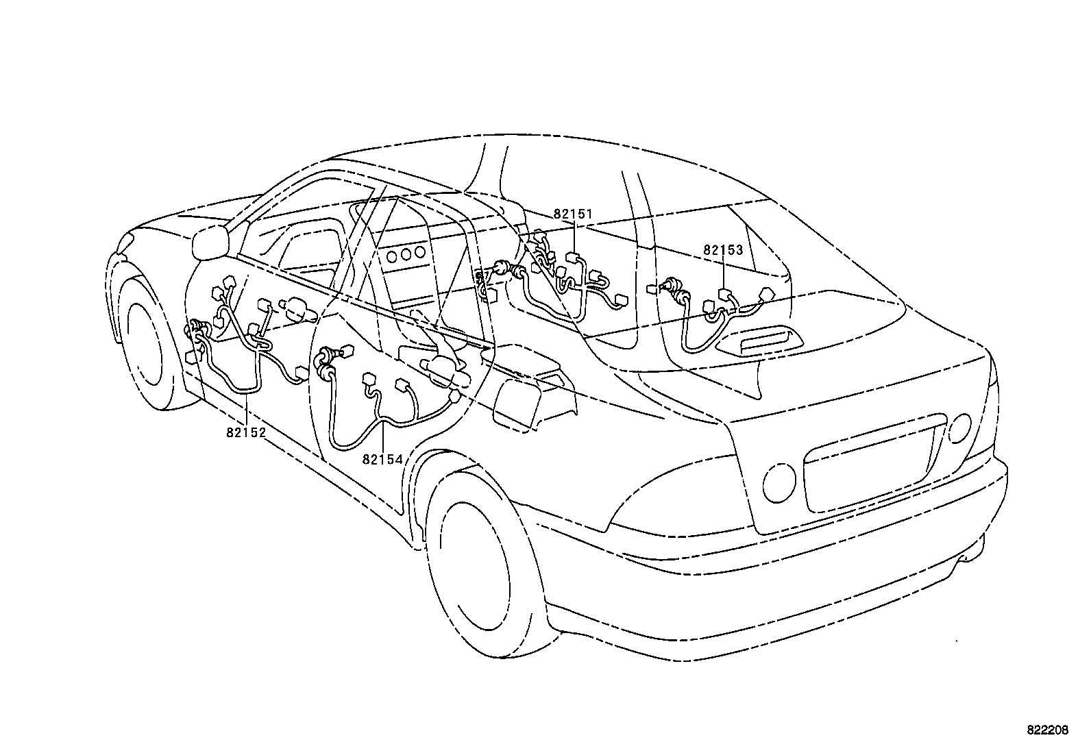 82192-53020 WIRE, FRONT SEAT, LH product image