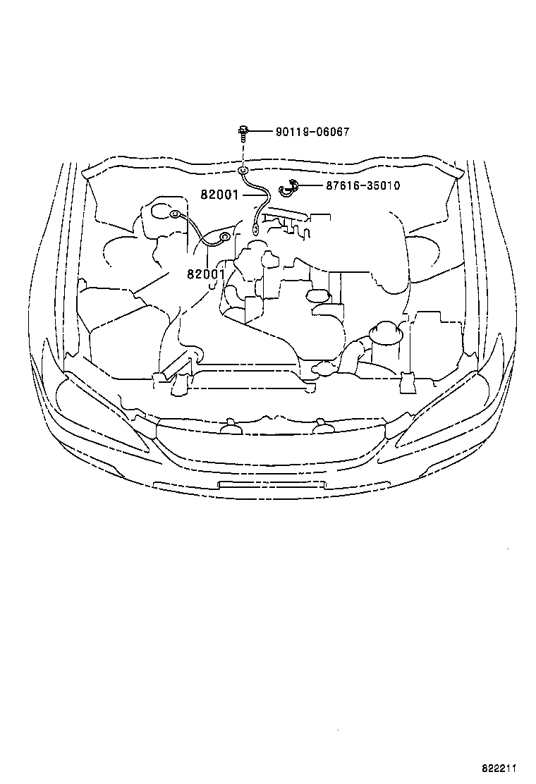 82192-53020 WIRE, FRONT SEAT, LH product image