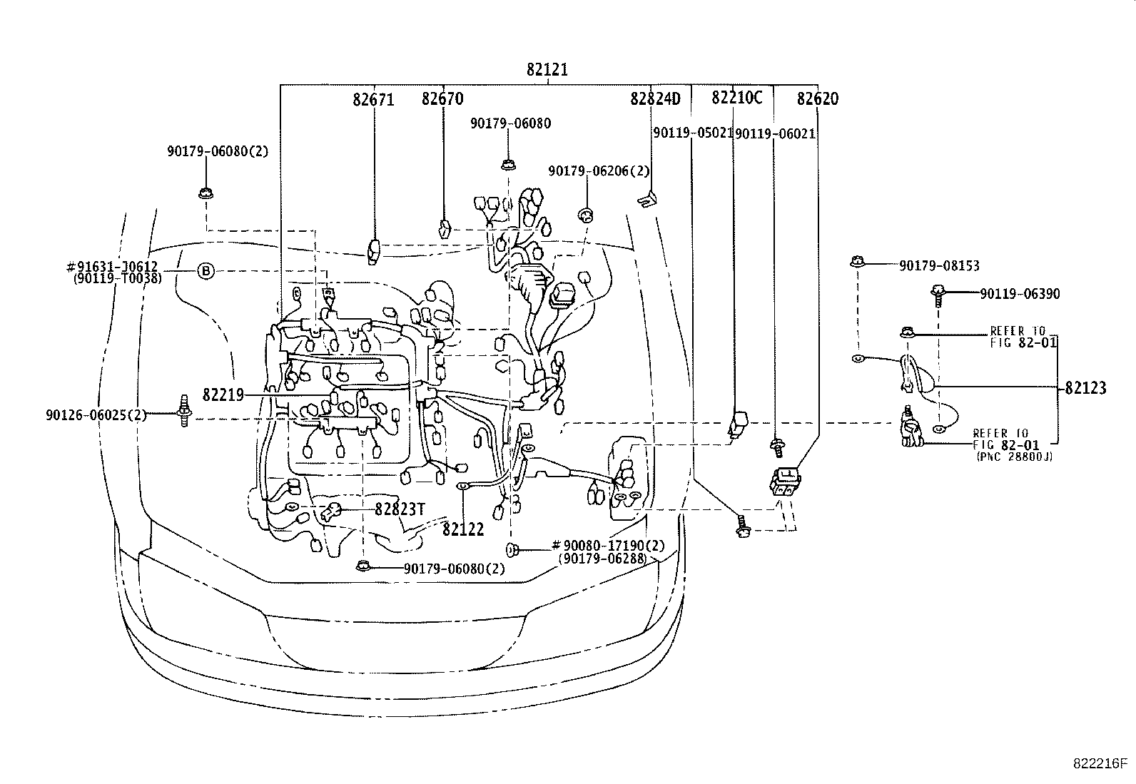 82122-YC010 WIRE, ENGINE, NO.2 product image