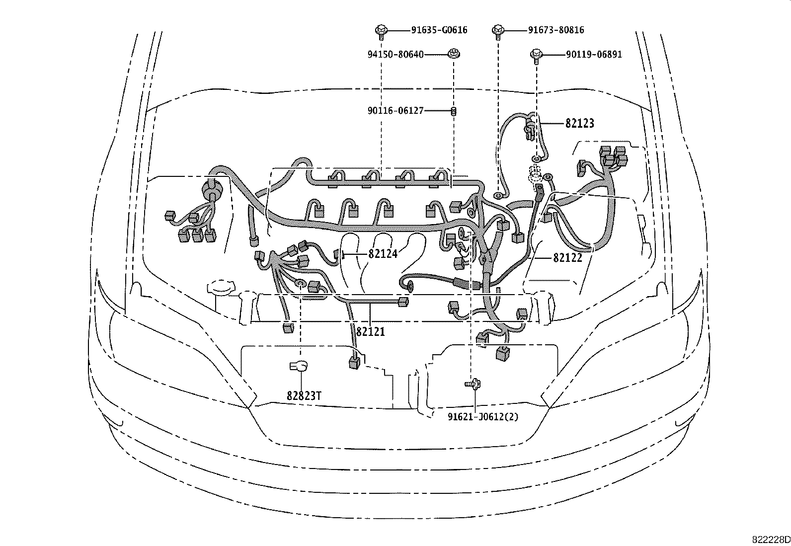 82167-32100 WIRE, SEAT, NO.1 product image
