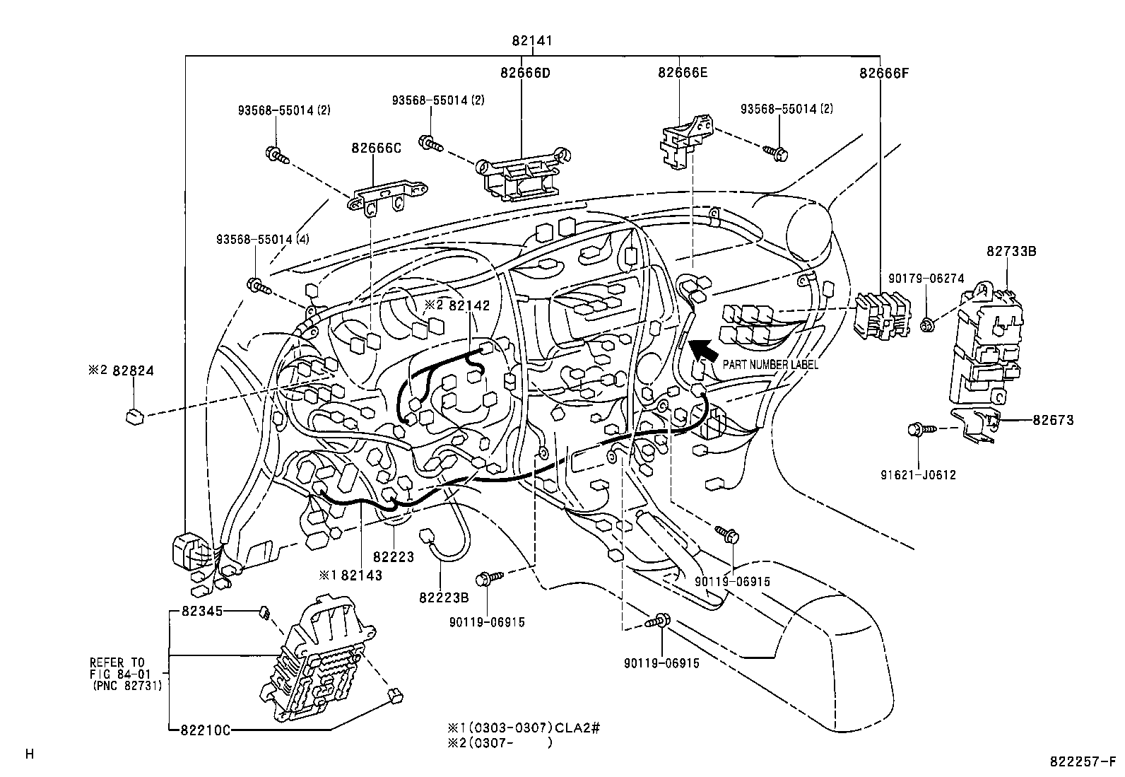 82142-42010 WIRE, INSTRUMENT PANEL, NO.2 product image