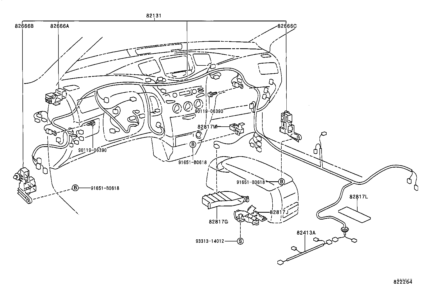 82144-47010 WIRE, INSTRUMENT PANEL, NO.4 product image