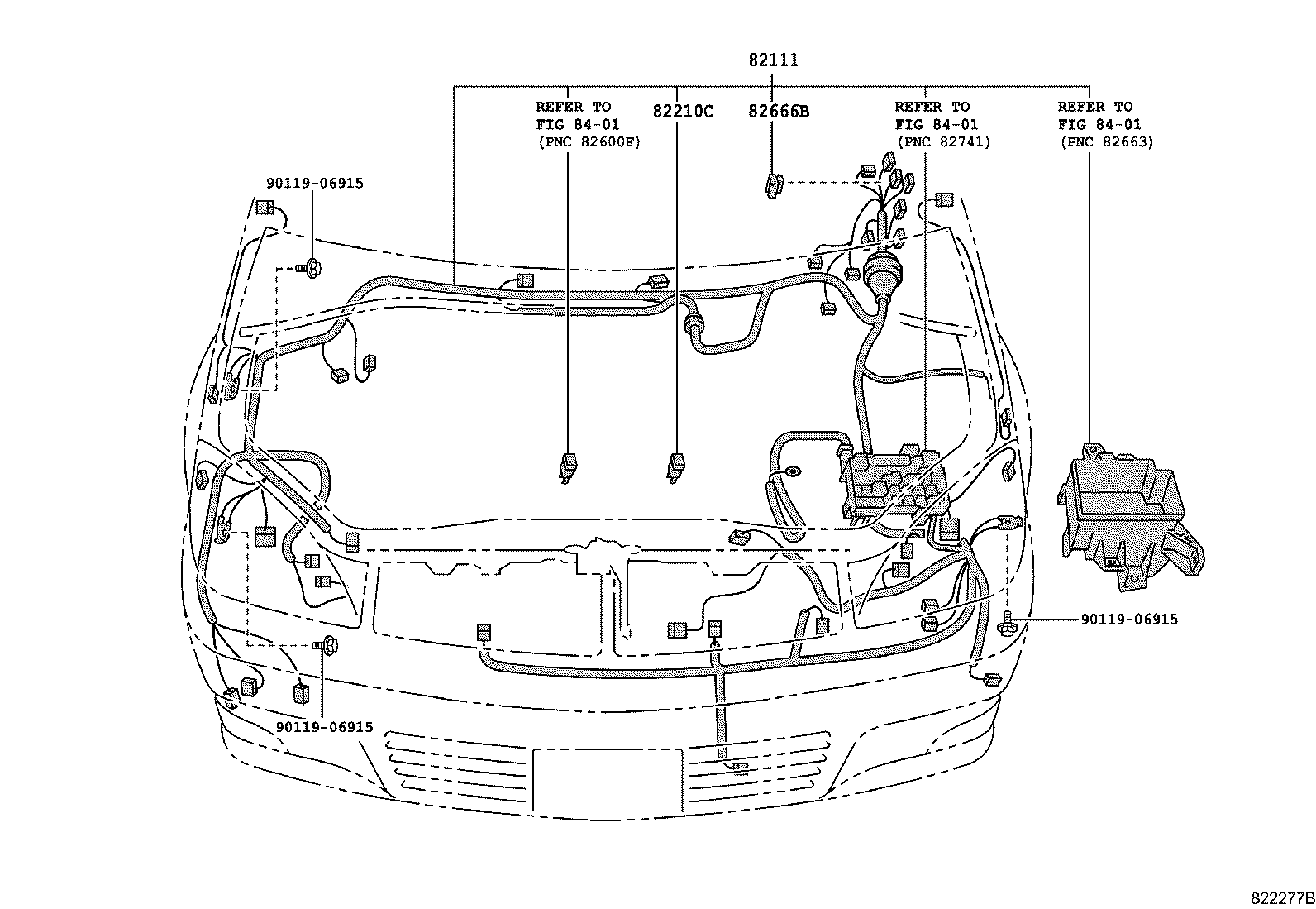 82142-63010 WIRE, INSTRUMENT PANEL, NO.2 product image