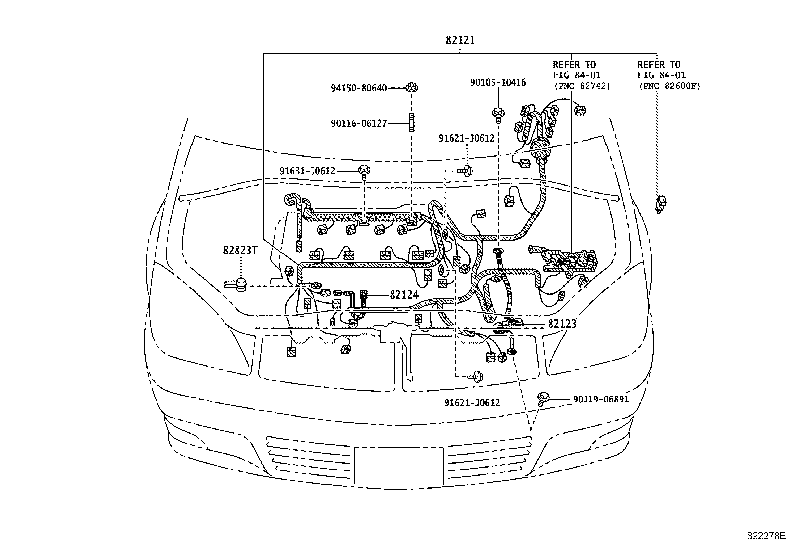 82142-63010 WIRE, INSTRUMENT PANEL, NO.2 product image