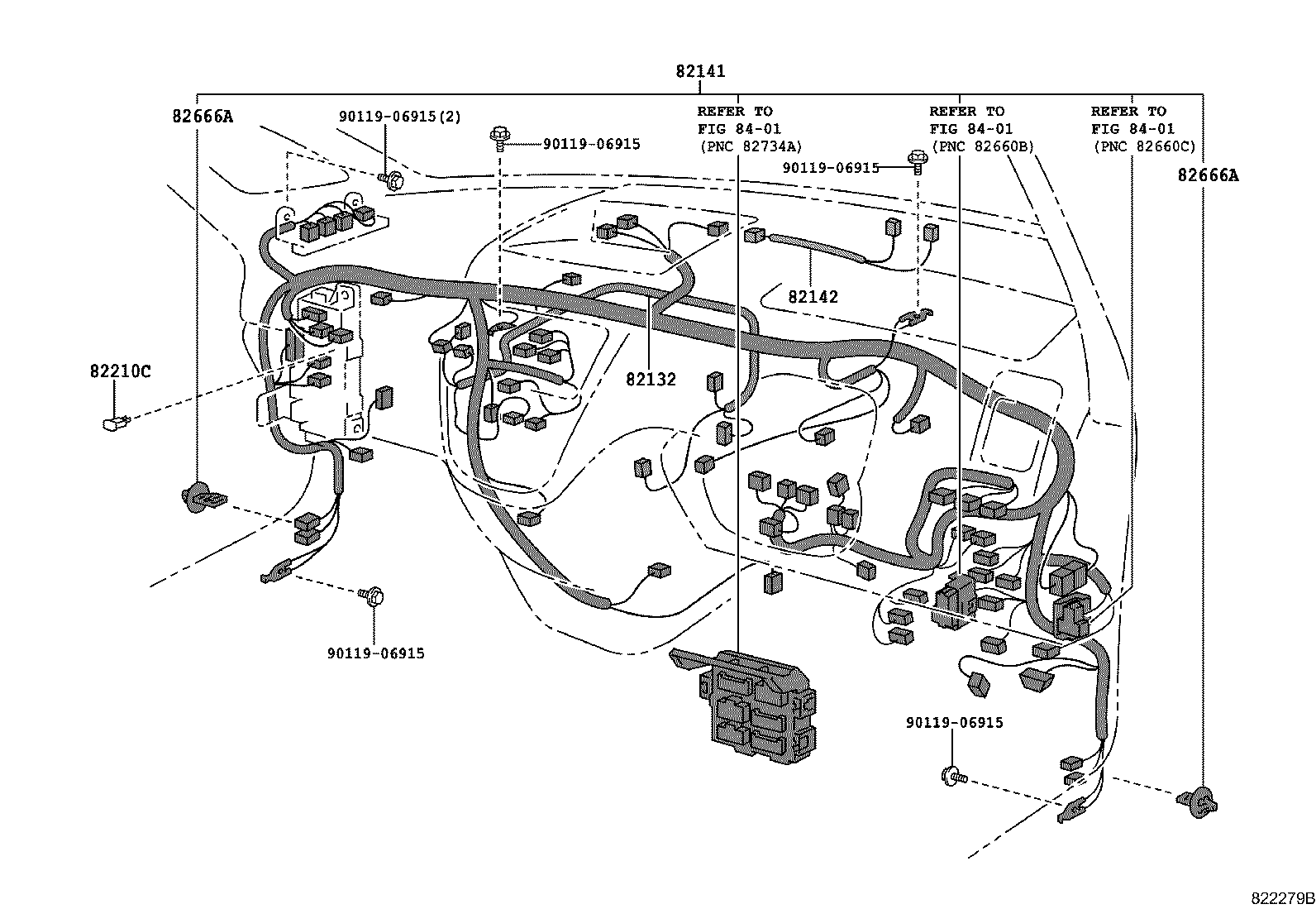 82142-63010 WIRE, INSTRUMENT PANEL, NO.2 product image