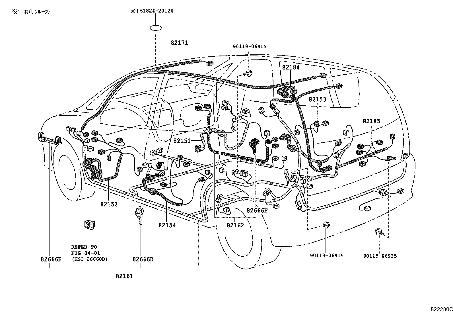 82142-63010 WIRE, INSTRUMENT PANEL, NO.2 product image