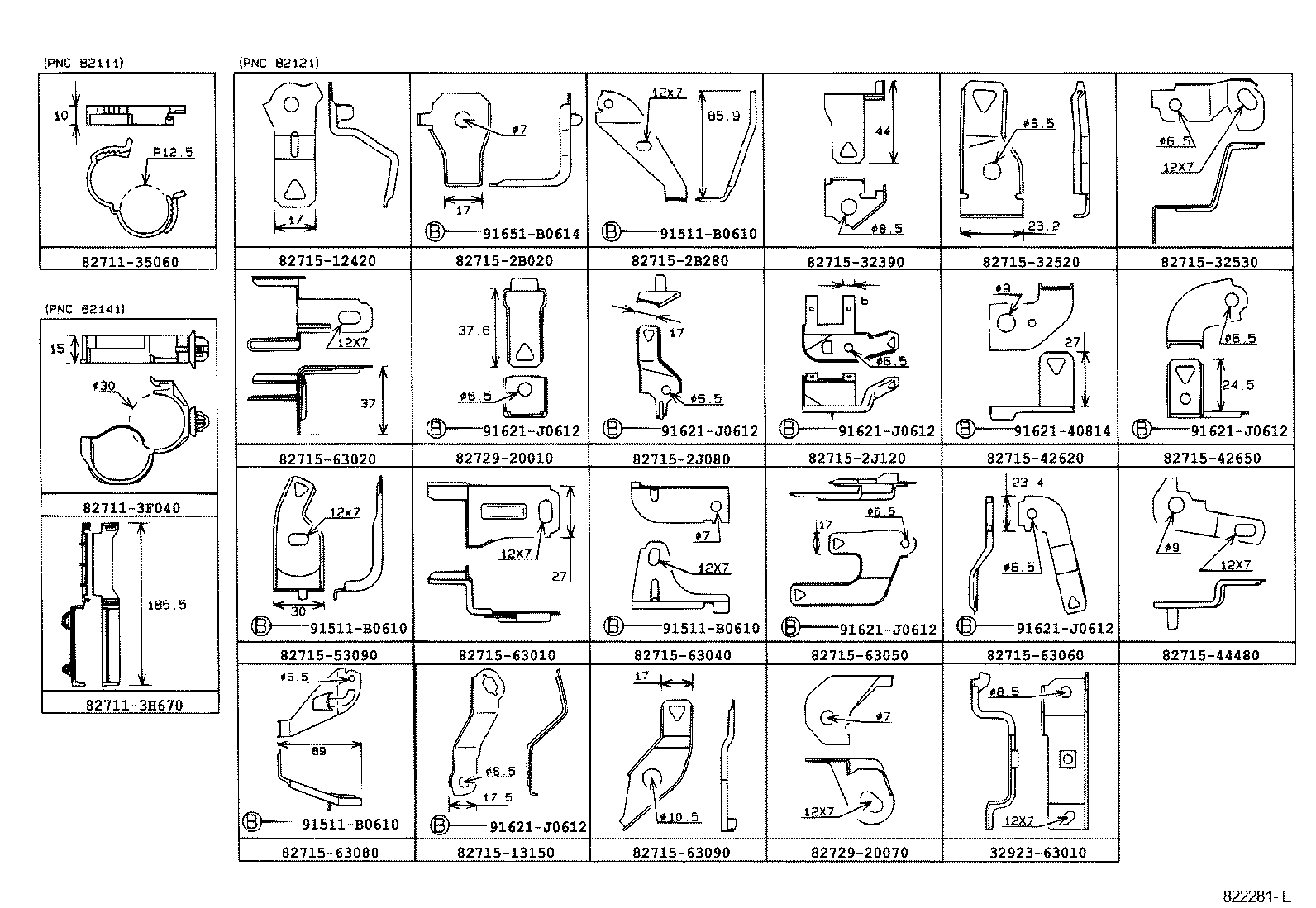 82142-63010 WIRE, INSTRUMENT PANEL, NO.2 product image
