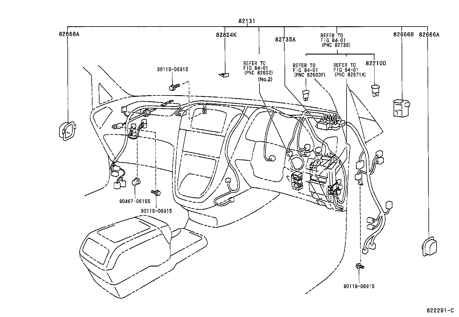 82817-2A460 PROTECTOR, WIRING HARNESS, NO.2 product image