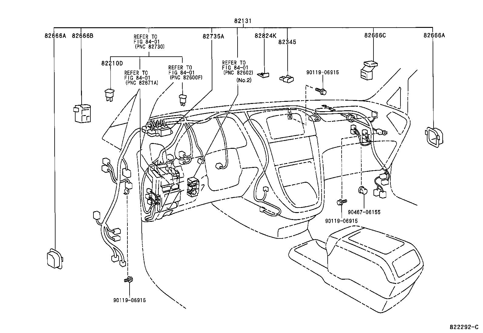 82817-2A460 PROTECTOR, WIRING HARNESS, NO.2 product image