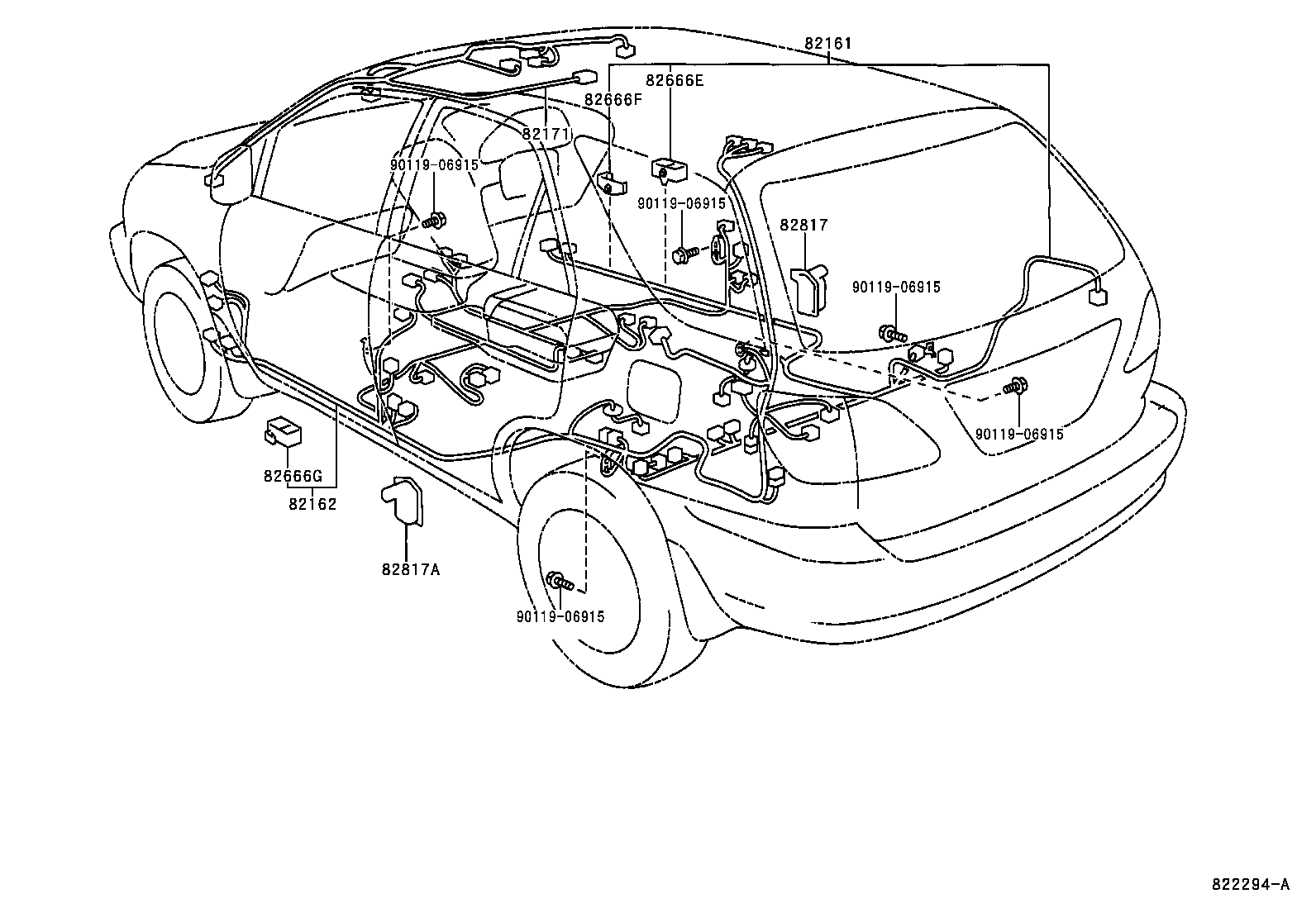 82817-2A460 PROTECTOR, WIRING HARNESS, NO.2 product image