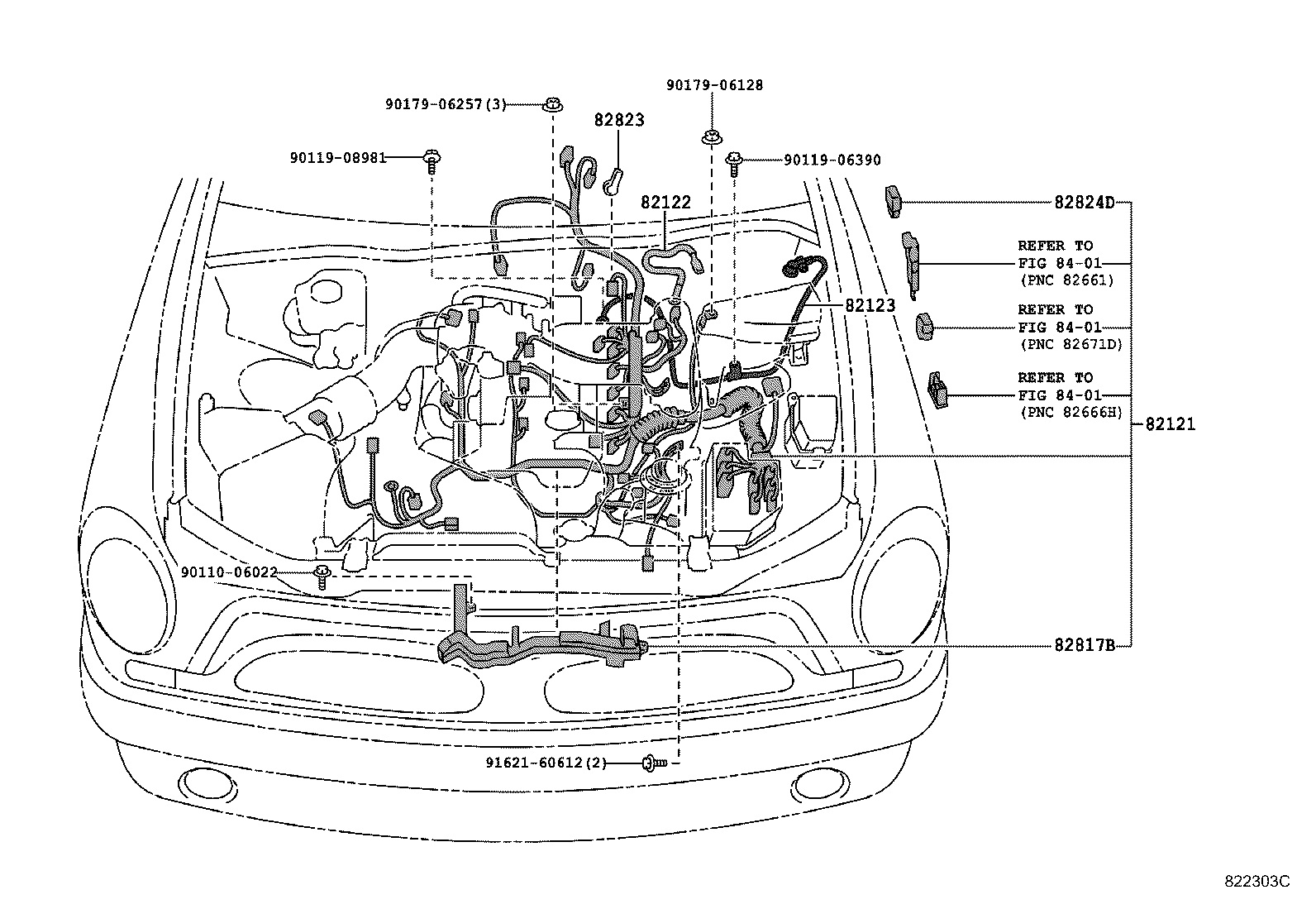 82154-51030 WIRE, REAR DOOR, NO.2 product image