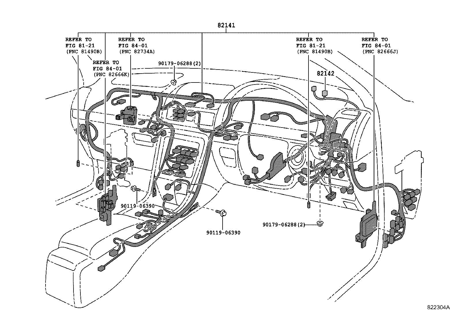82154-51030 WIRE, REAR DOOR, NO.2 product image