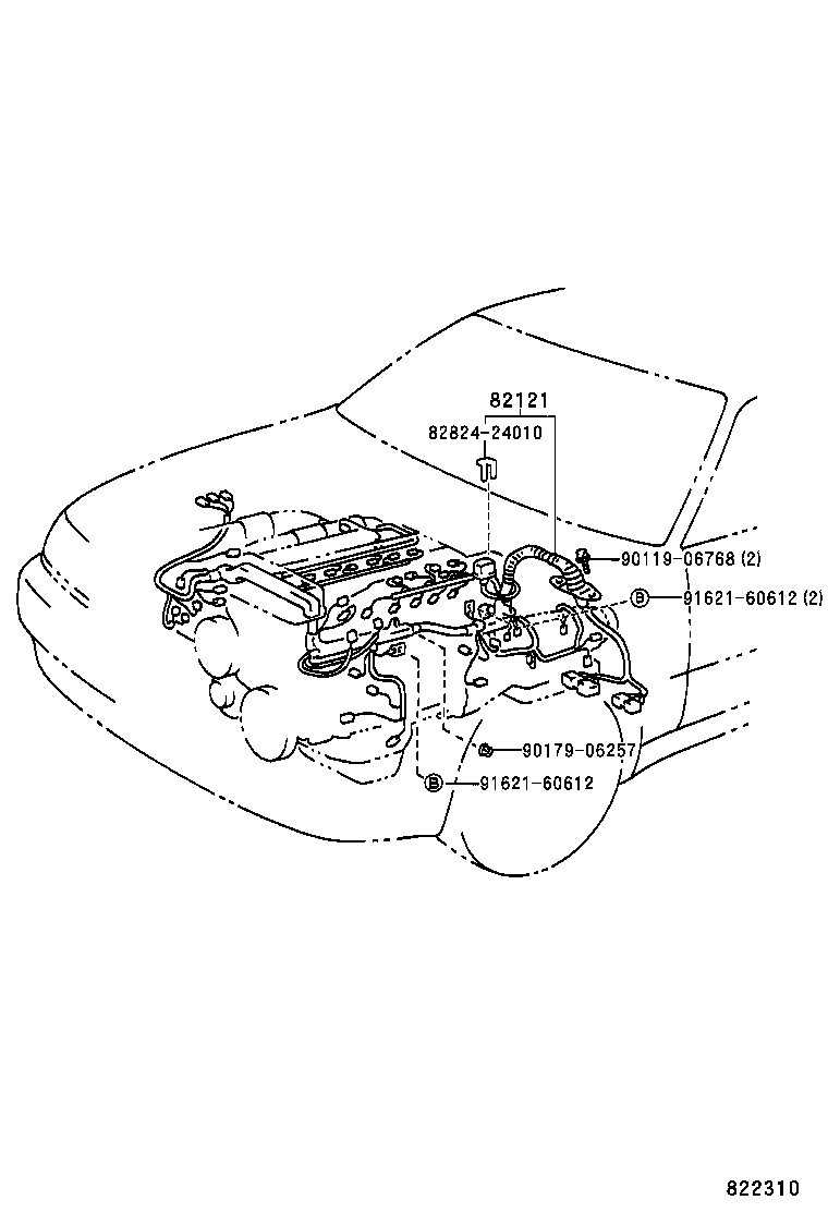 82151-30620 WIRE, FRONT DOOR, RH product image