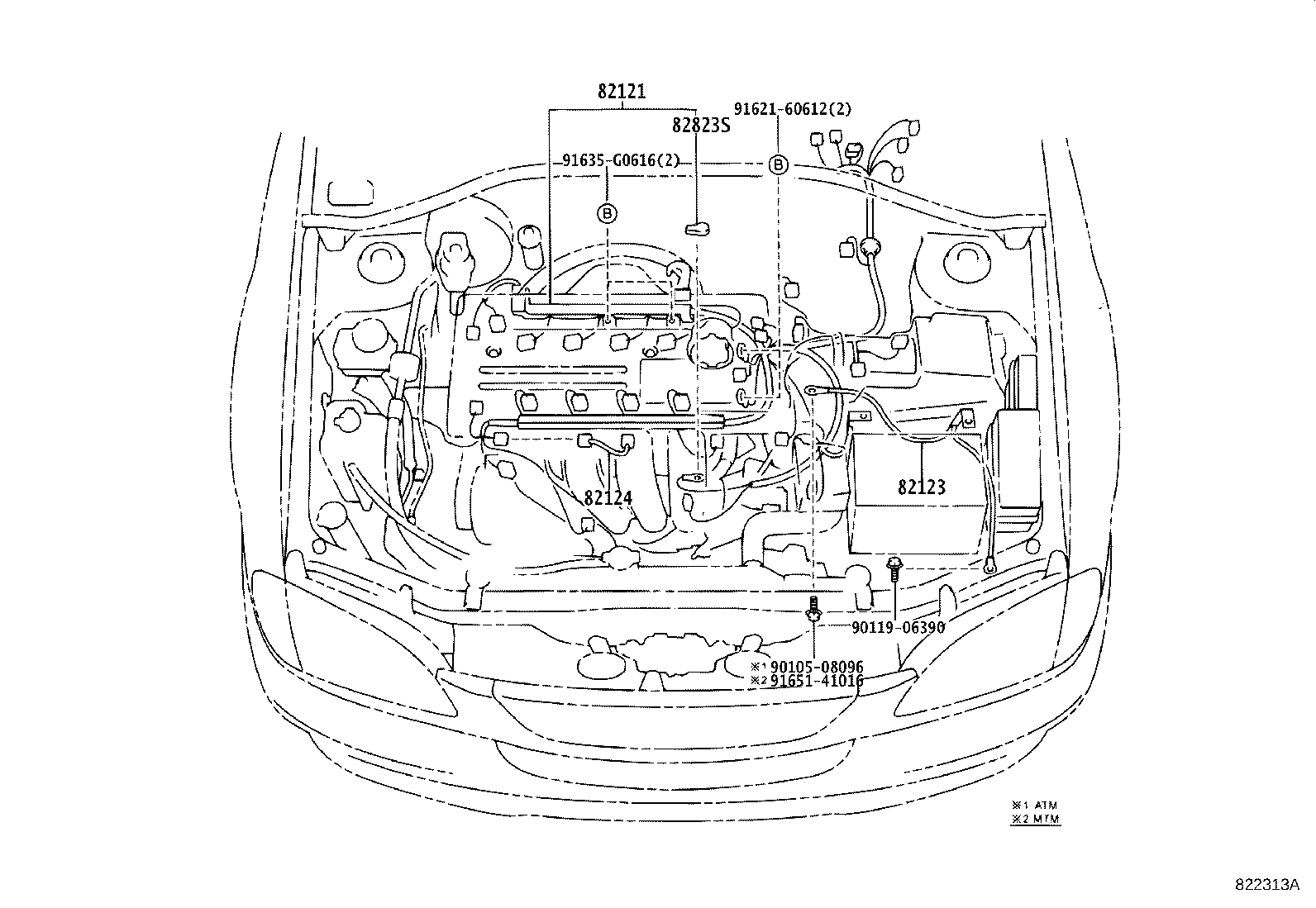 82122-05010 WIRE, ENGINE, NO.2 product image