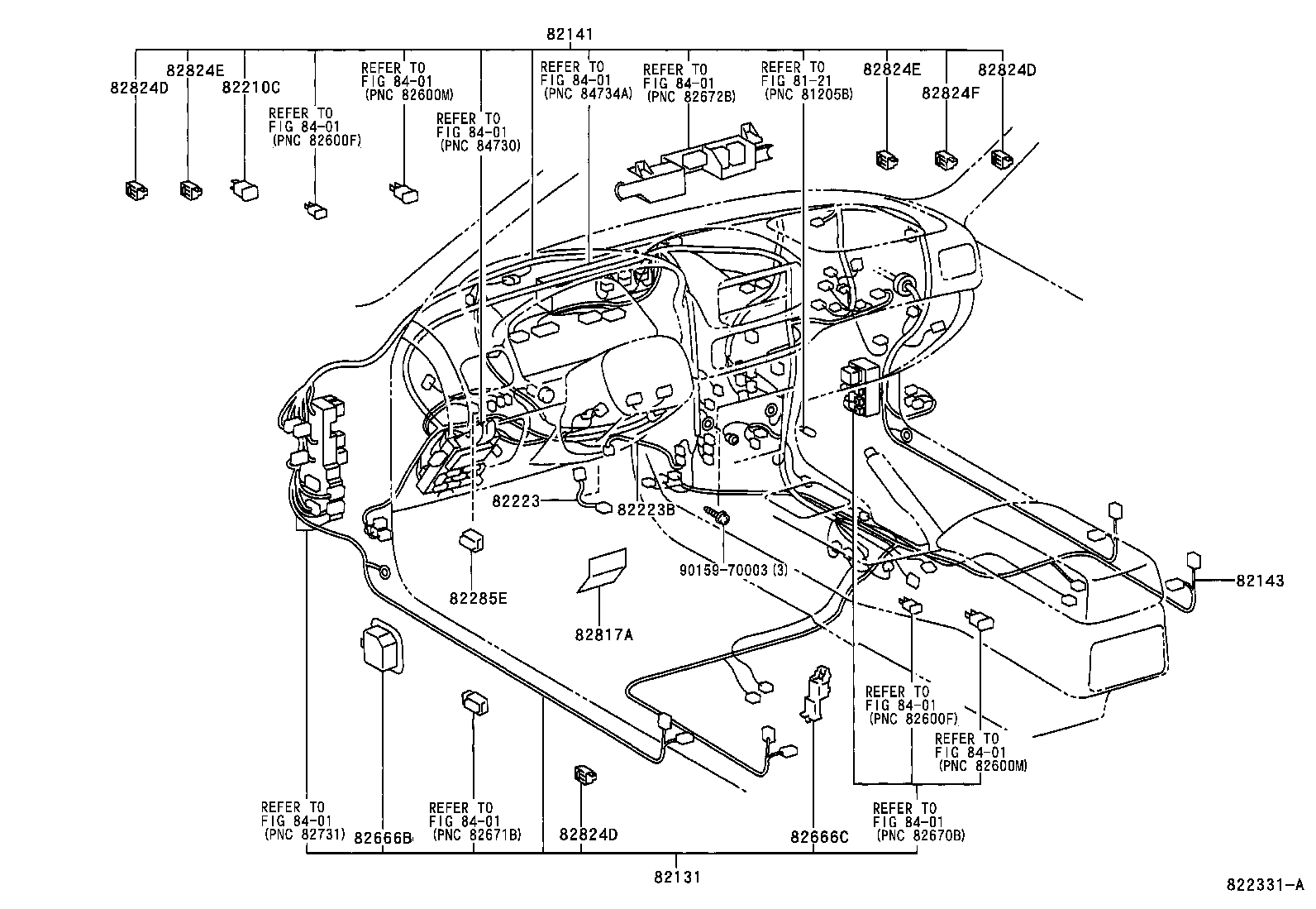 82817-1A690 PROTECTOR, WIRING HARNESS, NO.2 product image