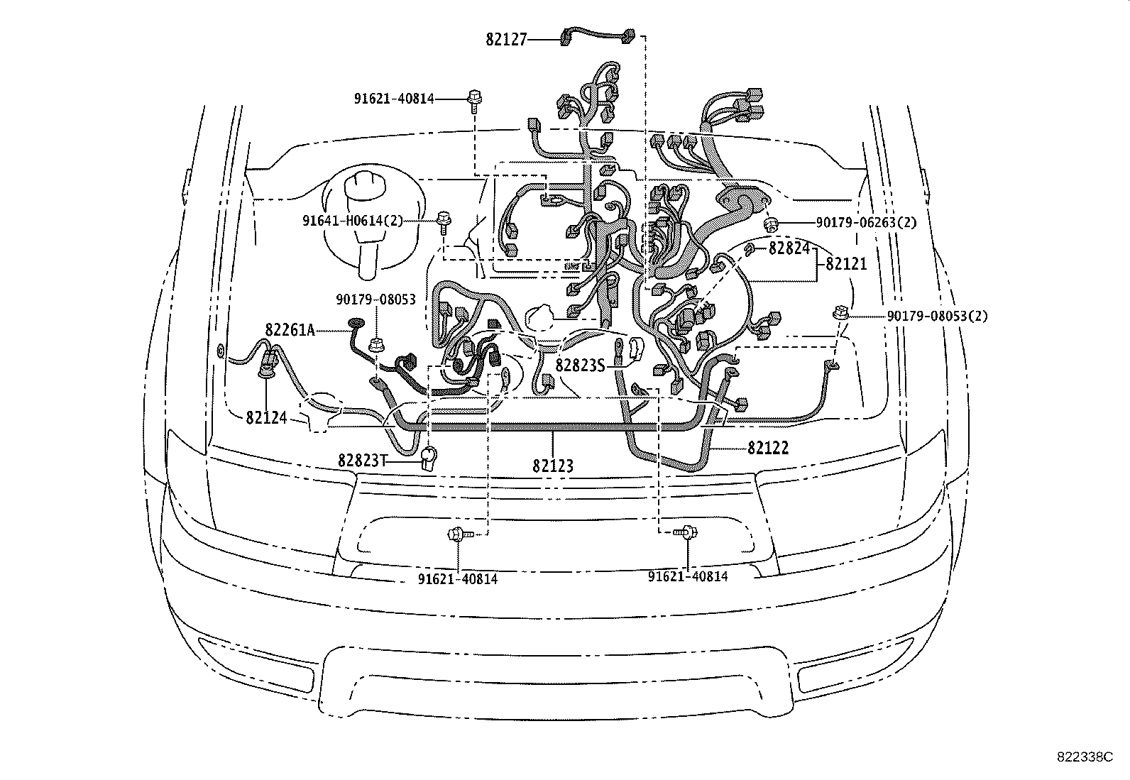 82151-35100 WIRE, FRONT DOOR, RH product image