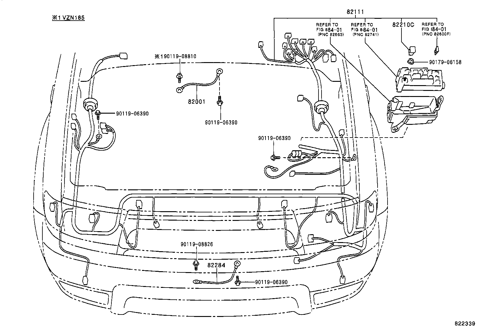 82151-35310 WIRE, FRONT DOOR, RH product image
