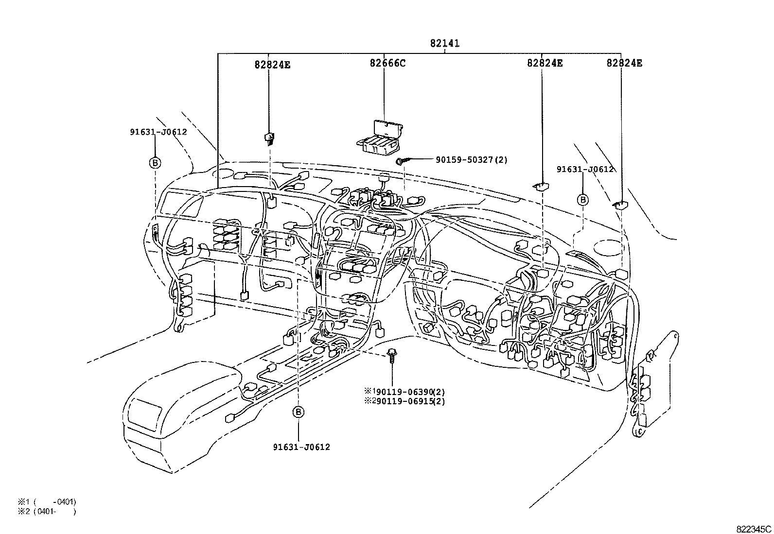 82191-50100 WIRE, FRONT SEAT, RH product image