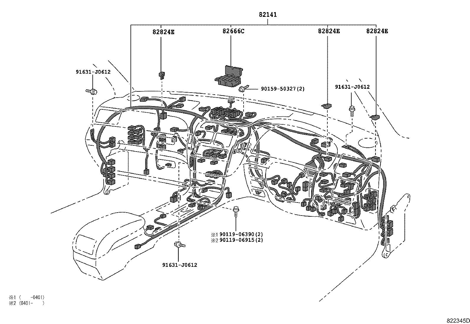 82191-50150 WIRE, FRONT SEAT, RH product image