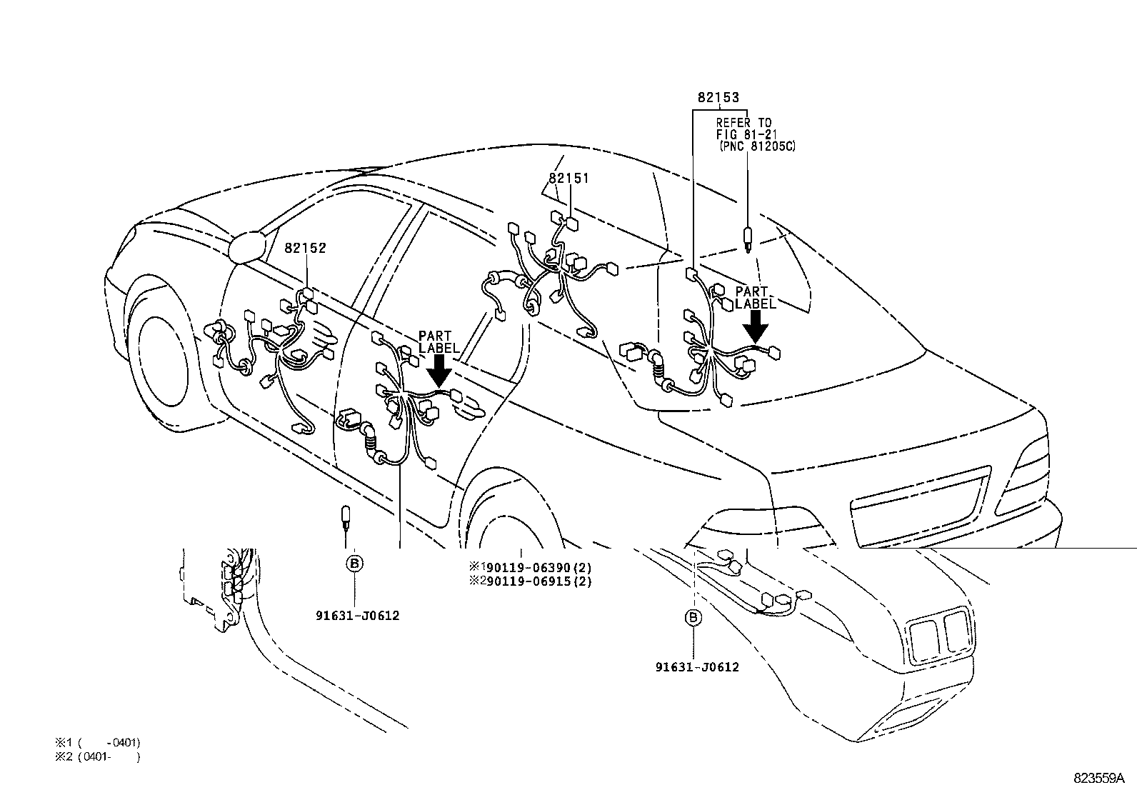 82191-50100 WIRE, FRONT SEAT, RH product image
