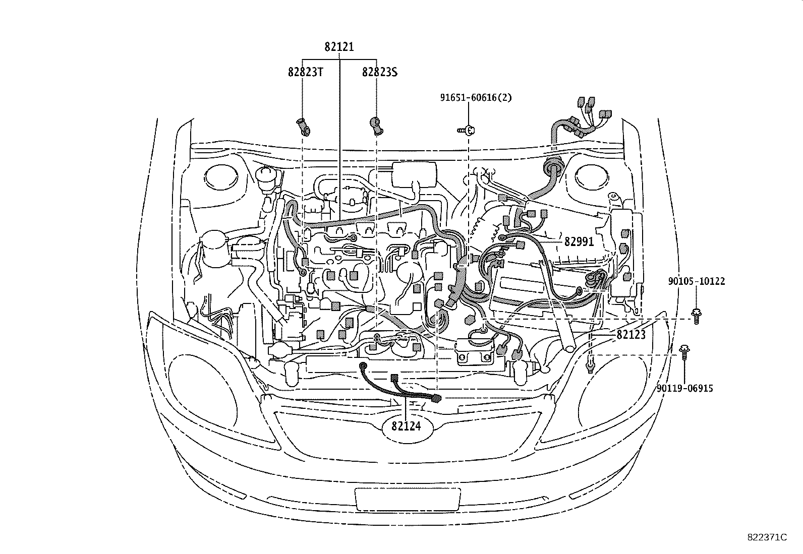 82121-1X080 WIRE, ENGINE product image