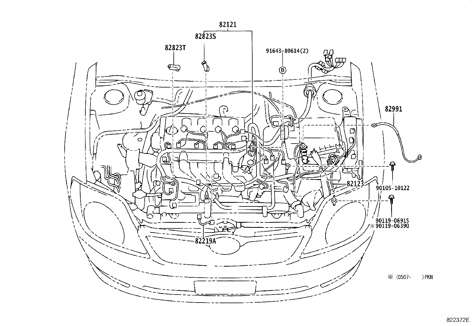 82121-12F60 WIRE, ENGINE product image
