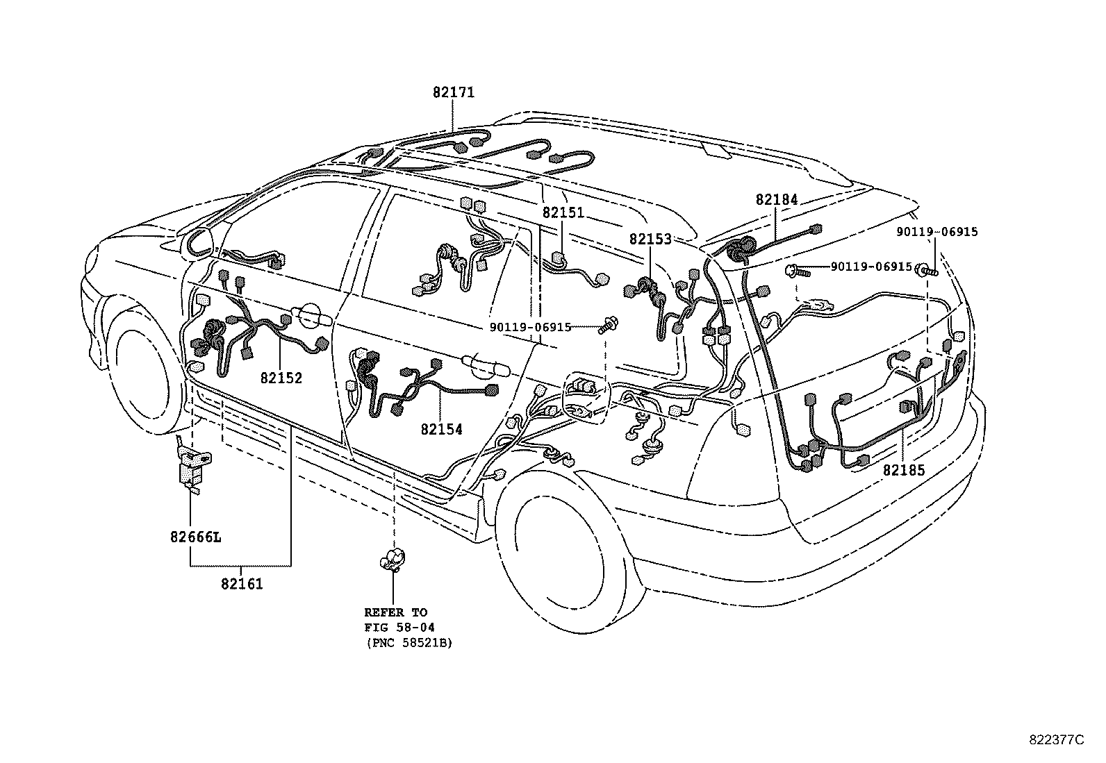 82121-1X080 WIRE, ENGINE product image