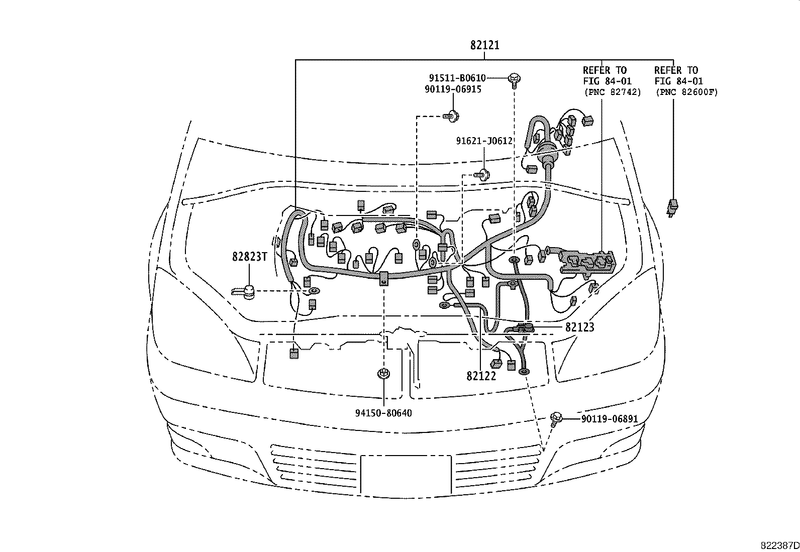 82142-63010 WIRE, INSTRUMENT PANEL, NO.2 product image