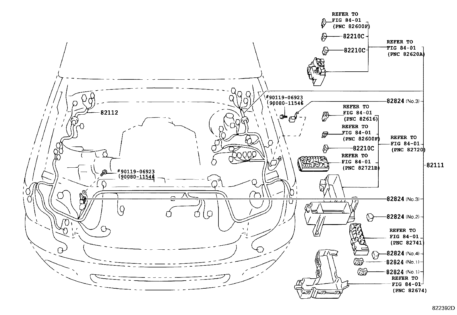 Toyota 82161-0C032 WIRE, FLOOR