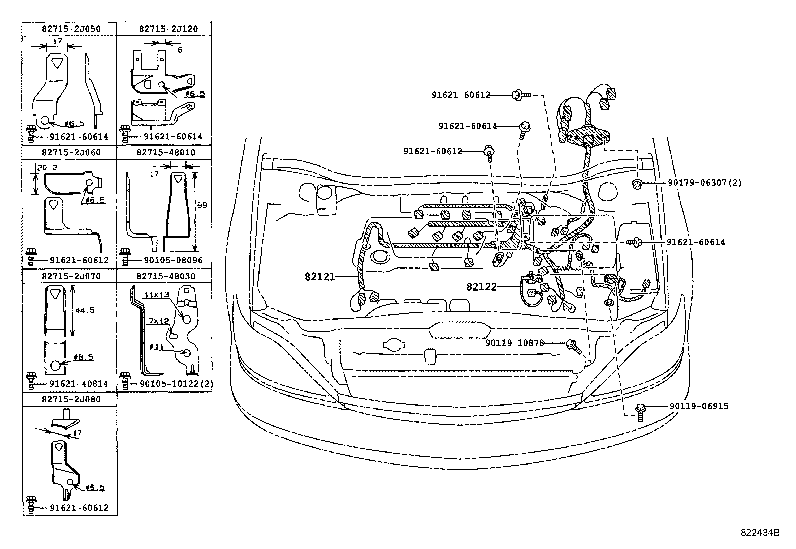 82154-48010 WIRE, REAR DOOR, NO.2 product image