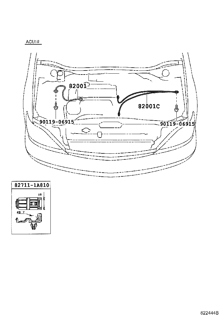82154-48010 WIRE, REAR DOOR, NO.2 product image